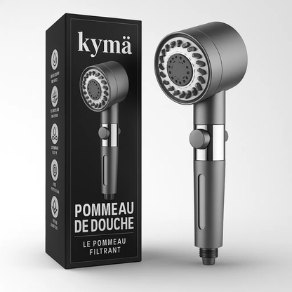 Pommeau de Douche Filtrant HydraPure | Pression Boostée & Eau Douce
